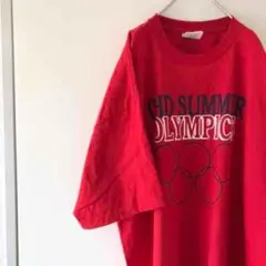 USA購入 OLYMPICS オーバーサイズ Tシャツ 赤