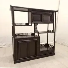 唐木　紫檀　麒麟夫婦舞　縁起物　茶箪笥　飾り棚　茶道具　中国美術 アンティーク 唐木 紫檀 麒麟夫婦舞 縁起物 茶箪笥 飾り棚 茶道具 中国美術