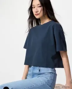 UNIQLO テクスチャージャージ半袖Tシャツ　S