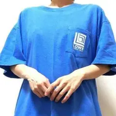 ポート&カンパニー LOWE ロゴ Tシャツ ブルー 青XL 古着