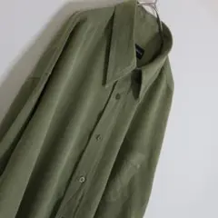 THOMASBROWNE レーヨンシャツ ミリタリーグリーン XL