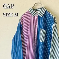 GAP マルチストライプ 長袖シャツ M