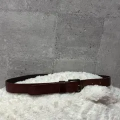 レザー ブラウン ベルト ゴールドバックル