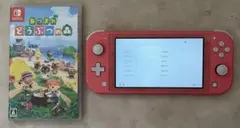 Nintendo Switch lite 本体 コーラルピンク➕あつ森