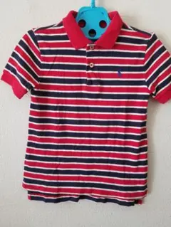 美。POLO by RALPH LAURENキッズ5サイズボーダー半袖ポロシャツ