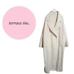 【テラス】terrace inc♡美品♡ロングトレンチコート♡ダブルボタン♡М