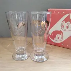 8 レトロ　鉄腕アトム　グラス　2個セット