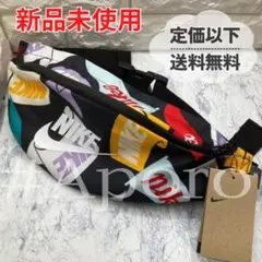 NIKE ナイキ ロゴ 総柄 ヘリテージ ボディバッグ ブラック 3Lショルダー