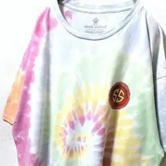 シンプリーサザン ロゴ 総柄 Tシャツ タイダイ XL 古着