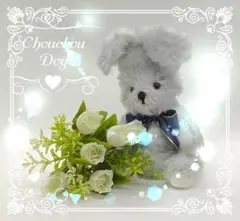 Chouchou Dog グレー あみぐるみ