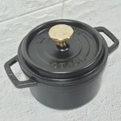 【美品】ストウブ staub ピコココット ラウンド 14cm ブラック①