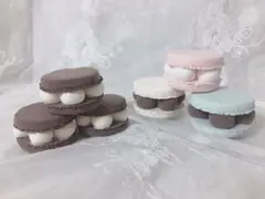 【試作品】フェイクスイーツ　粘土　マカロン　チョコレート　飾り　トゥンカロン