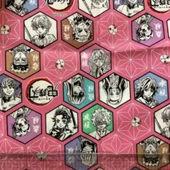 鬼滅の刃 オックス プリント 生地 ピンク