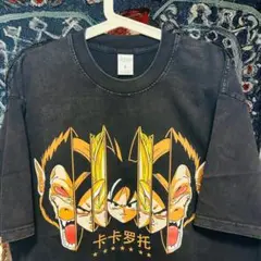 レトロ ドラゴンボール Tシャツ 半袖 ティーシャツ ビンテージ加工 黒