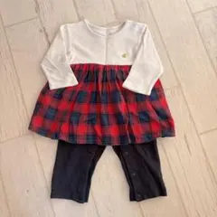 りんごロゴ♡ワンピース風ロンパース(80)