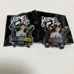 阪神タイガース ファンクラブ応援デーシークレットピンズ キナチカコンビ