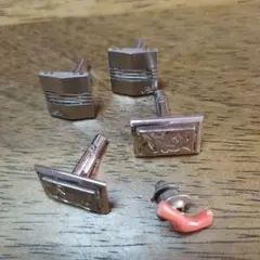 金属製 矩形カフリンクス 4個セット