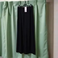 UNIQLO グレープジャージーストレートパンツ　ブラック S