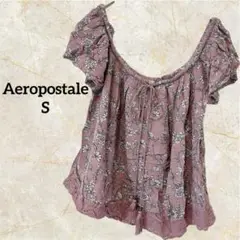 Aeropostale 【S】フラワープリント オフショルダー ピンク