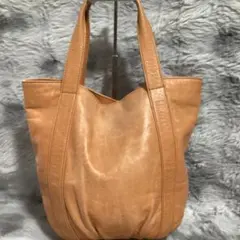 【希少】TREPITO トートバッグ　レザー オレンジ