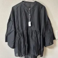 earth music & ecology ブラック長袖シャツ Fサイズ