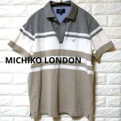 MICHIKO LONDON JEANS ボーダー ポロシャツ Mサイズ