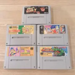 スーパーファミコンソフト5本まとめ売り《動作未確認・ジャンク》スト２入り