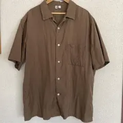 【人気】 UNIQLO U オープンカラーシャツ Lサイズ　ユニクロ