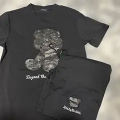 ブラック クマ刺繍 Tシャツ＆ショートパンツ セット　未使用‼️