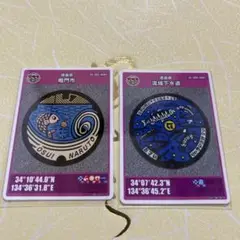 マンホールカード 2枚セット 鳴門市と流域下水道