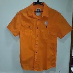 G-STAR RAW メンズ半袖シャツ サイズ M オレンジ