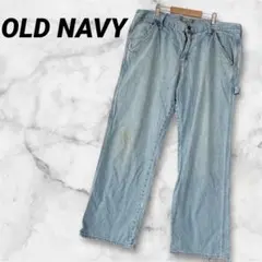 OLD NAVY ストレートデニム ライトブルー38x32サイズコットン100％