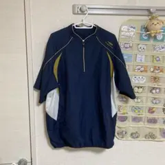 TIGORA ジップアップ半袖ウェア ネイビー 草野球　野球