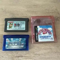 ゲームボーイアドバンス カラー ソフト3点セットポケットモンスターサファイア等