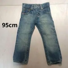 PRESSCO 子供服 95cmデニムパンツ サイズ3 総丈49cm