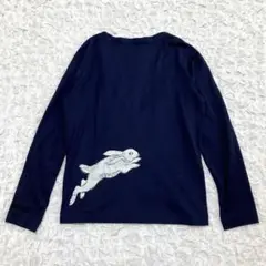ミナペルホネン　mina初期　カーディガン　フロッキープリント　うさぎ