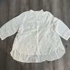 タイムセール‼︎新品タグ付き☆ゴールデンベア　綿麻混七分袖シャツブラウス