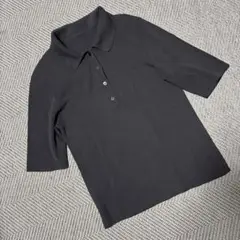 無印良品 ＵＶカットリブ編み五分袖ポロセーター