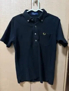 FRED PERRY　フレッドペリー　ポロシャツ　S　黒×金　ブラック