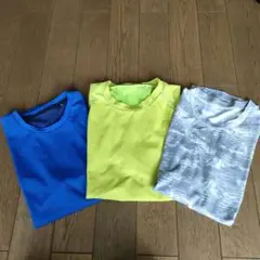 スポーツTシャツ3枚セット（青・黄・白✕グレー）