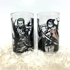 【未使用】ワンピース コップ ゾロとミカサ グラスコップ