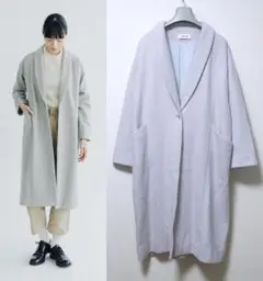 evam eva エヴァムエヴァ ウールワイドコートwool wide coat