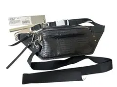 リックオウエンス　ヘビ皮　BUMBAG レザーバムバッグ　rickowens RICK OWENS - 【24AW】バム バッグ / GEO BUMBAG / ブラック | STORY