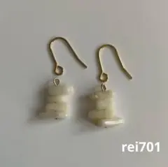 No.86 シンプル　サンゴ　ピアス　イヤリング