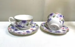 花柄ティーカップとソーサ2客