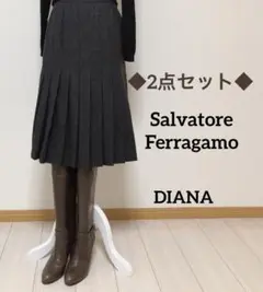 美品【セット販売】Ferragamo × DIANA スカート ブーツ
