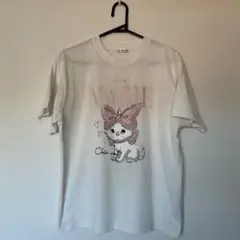 ディズニー マリー マリーちゃん Tシャツ Lサイズ ホワイト 刺繍