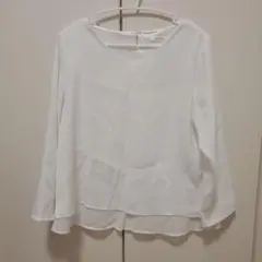 期間限定値下げ中❗GLACIER ホワイト Vネック 長袖シャツ L