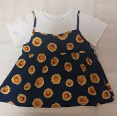 半袖Tシャツ　ひまわり柄　120cm　匿名配送