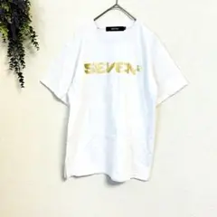 ✨美品✨SEVEN2 ホワイト Tシャツ ゴールドロゴ【160】